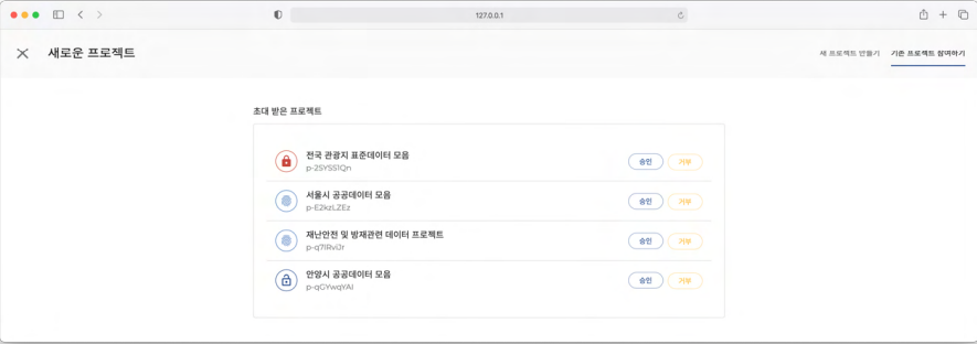 PINOGIO Studio 기존 프로젝트 참여하기 : 초대받은 프로젝트