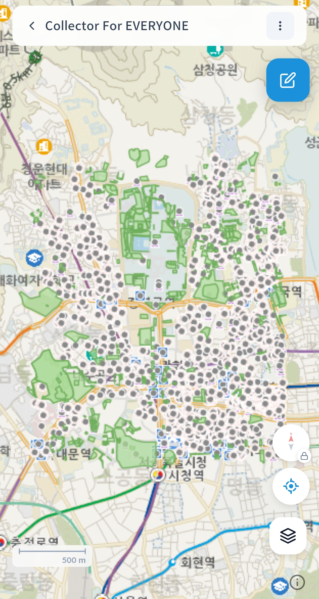 레이어 토글 후 지도