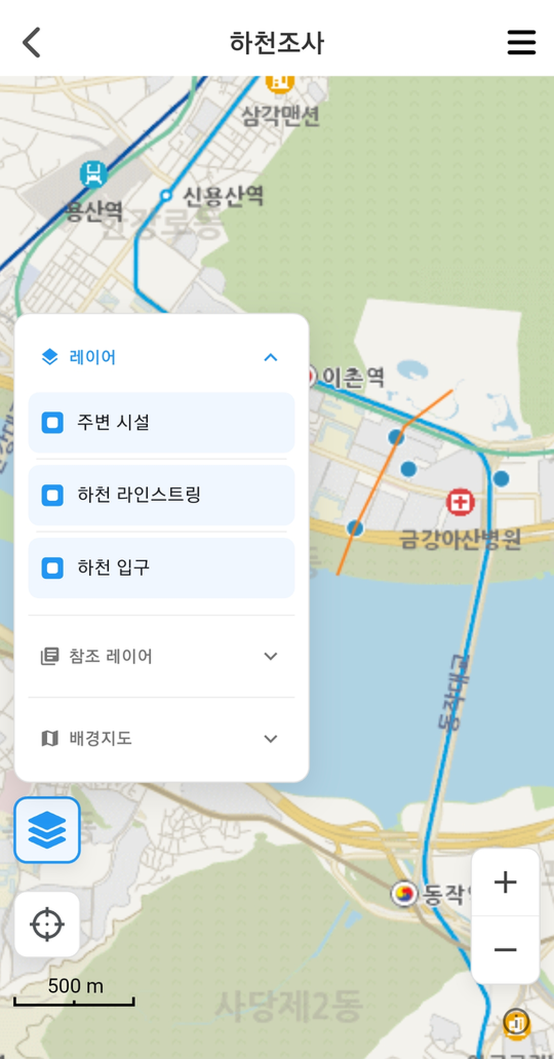 gPocket - 레이어 TOC 열기